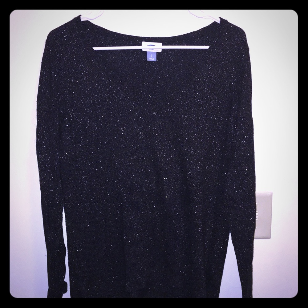 Black and gold shimmery sweater